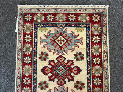 2' X 3' Fine Kazak Handmade Wool Rug # 12643