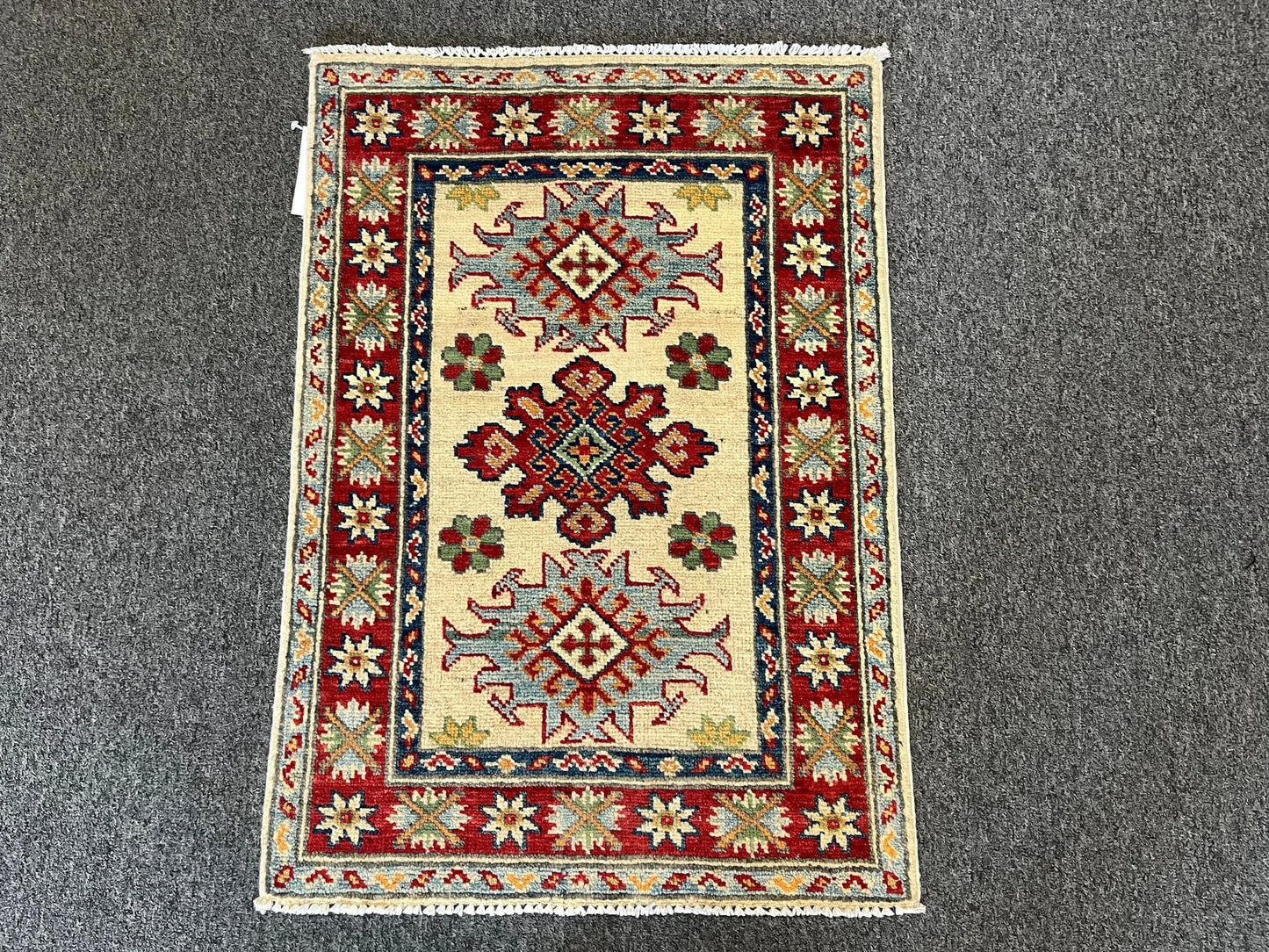 2' X 3' Fine Kazak Handmade Wool Rug # 12643