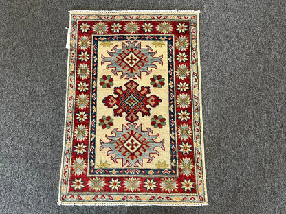 2' X 3' Fine Kazak Handmade Wool Rug # 12643