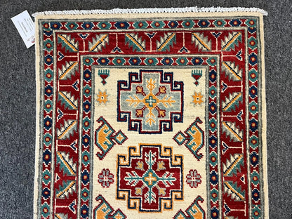 2' X 3' Fine Kazak Handmade Wool Rug # 12633
