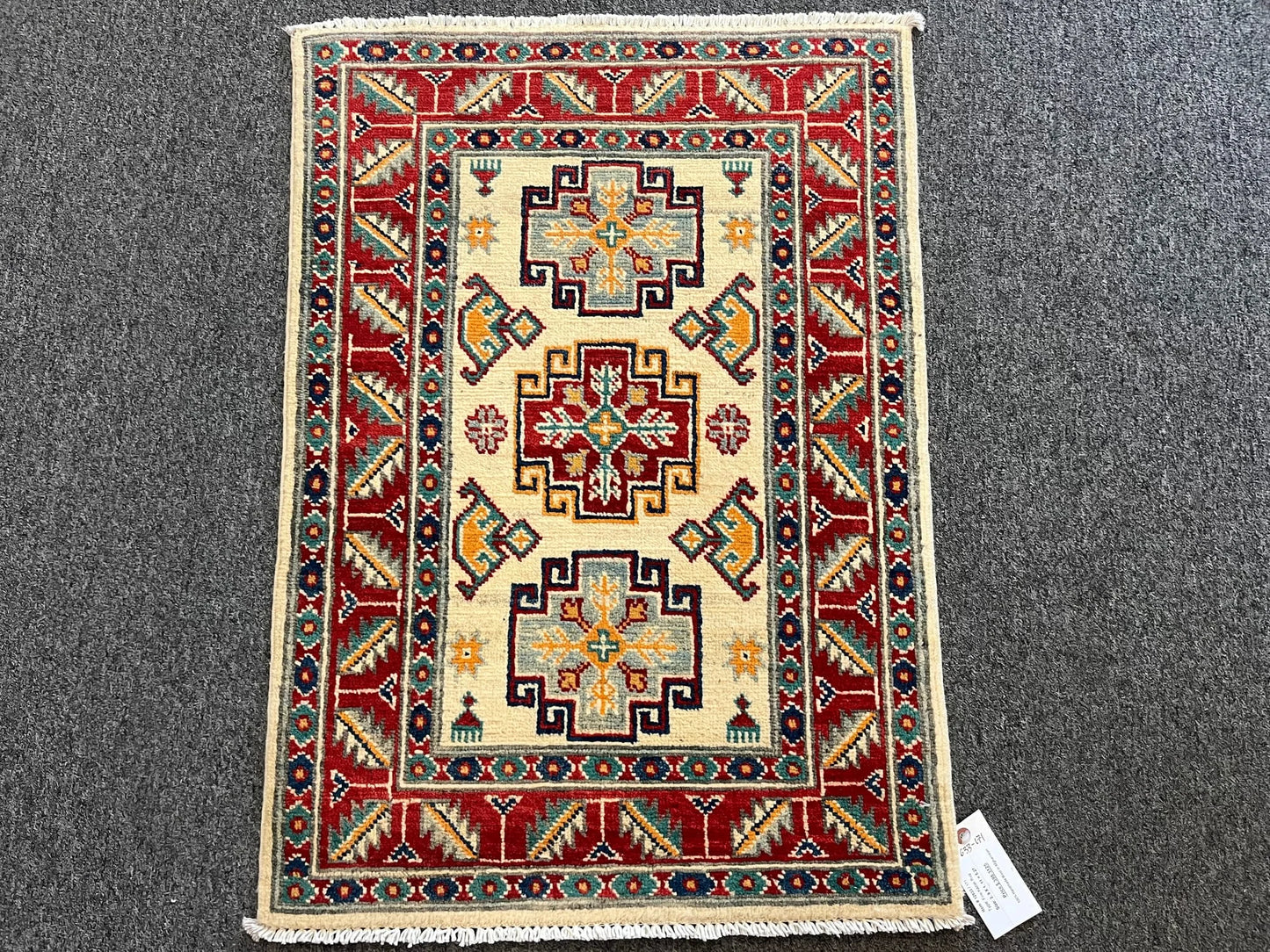 2' X 3' Fine Kazak Handmade Wool Rug # 12633