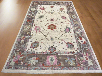 10X14 Oushak Turkish style Handmade Wool Rug # 11899