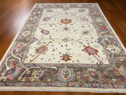 10X14 Oushak Turkish style Handmade Wool Rug # 11899