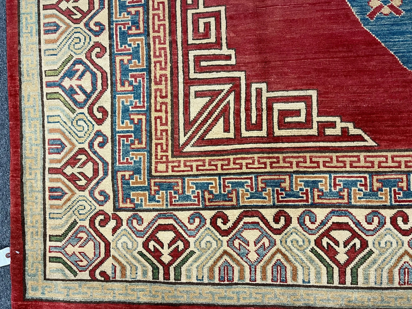 Red/Orange 9X12 Kazak Handmade Wool Rug # 10161