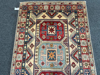 4X6 Kazak Handmade Wool Rug # 9437