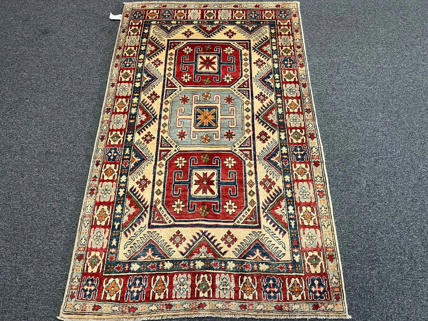 4X6 Kazak Handmade Wool Rug # 9437