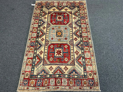 4X6 Kazak Handmade Wool Rug # 9437
