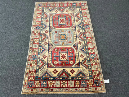 4X6 Kazak Handmade Wool Rug # 9437