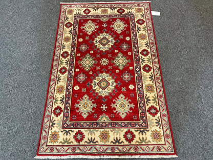 Kazak Red 3X5 Handmade Wool Rug # 13008