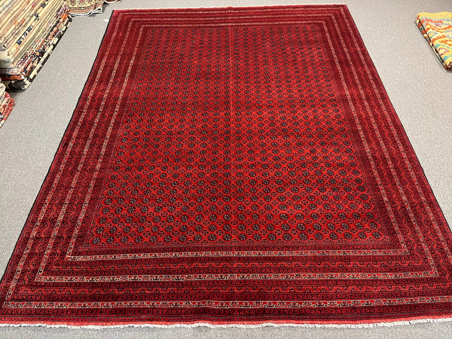 Afghan Turkmen Khoja Roshnai 10X13 Handmade Wool Rug # 13252
