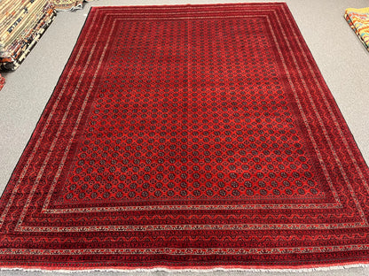Afghan Turkmen Khoja Roshnai 10X13 Handmade Wool Rug # 13252