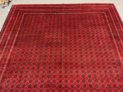 Afghan Turkmen Khoja Roshnai 10X13 Handmade Wool Rug # 13252