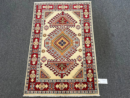 Kazak Multicolor 3X4 Handmade Wool Rug # 13347