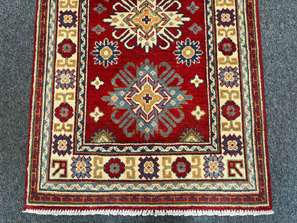 Kazak Red 3X4 Handmade Wool Rug # 13296