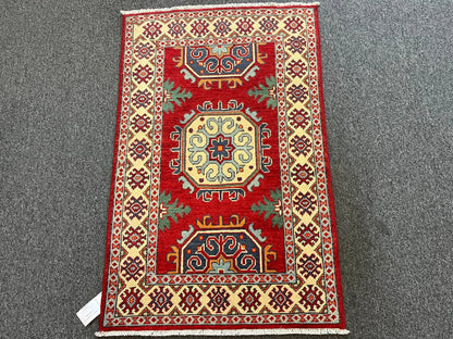 Kazak Multicolor 3X4 Handmade Wool Rug # 13029