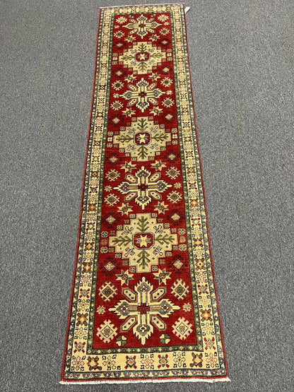 Kazak 2' 6"X10 Handmade Wool Runner Rug # 10043