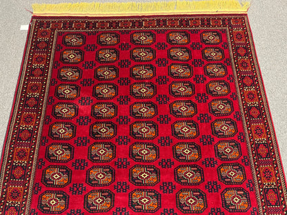 Turkmen Ahal Gul 6X10 Handmade Wool Rug # 13425