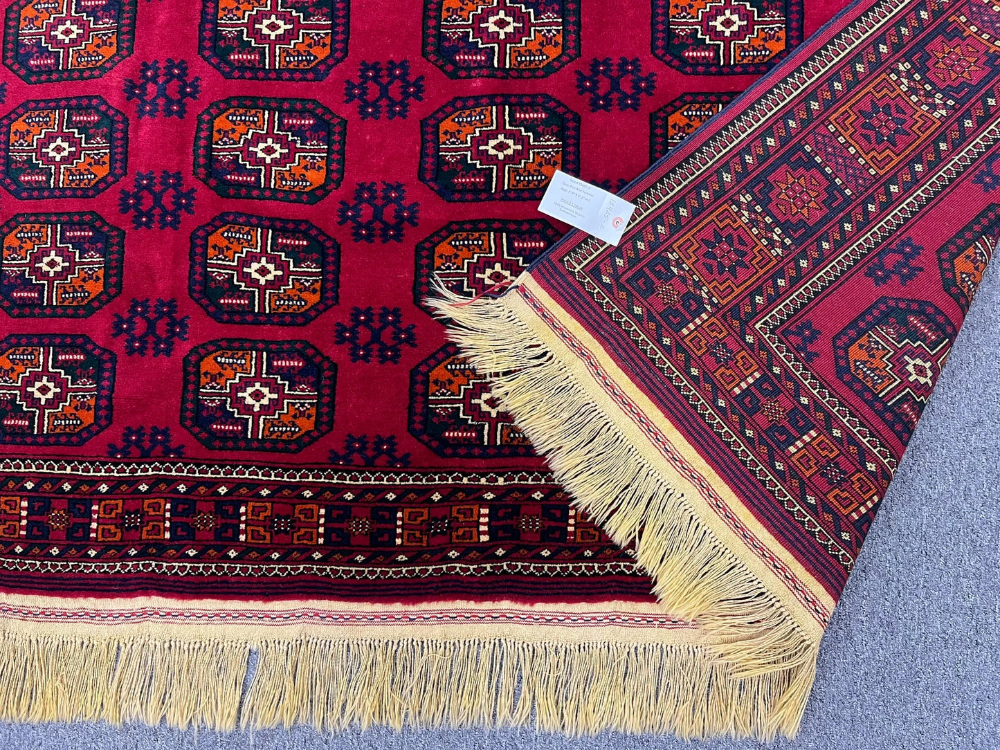 Turkmen Ahal Gul 6X10 Handmade Wool Rug # 13425