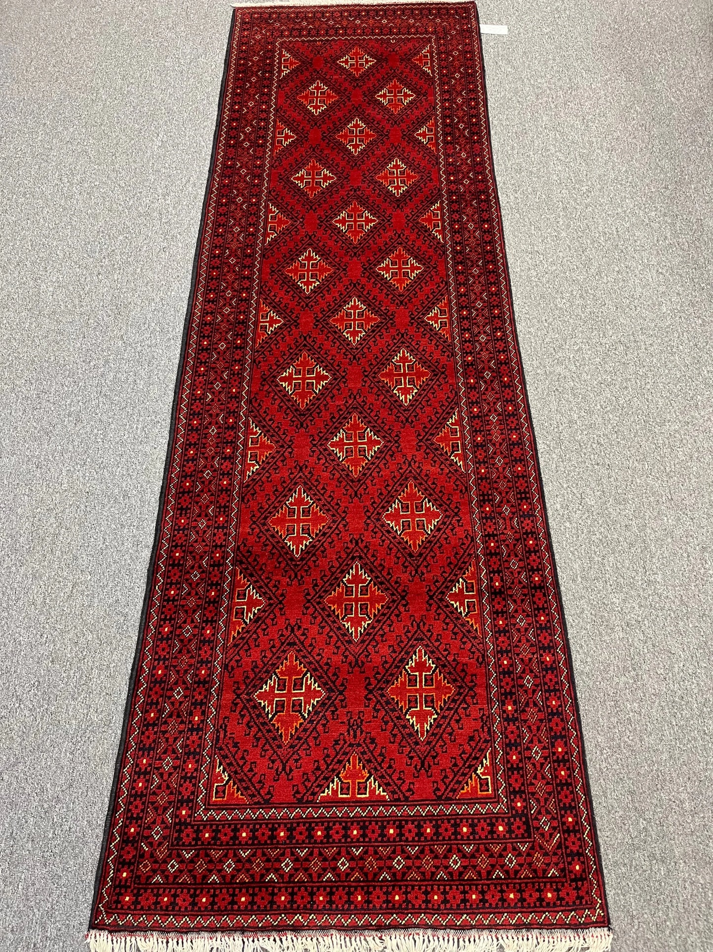 3X10 Tribal Turkmen Handmade Wool Hallway Runner # 13476
