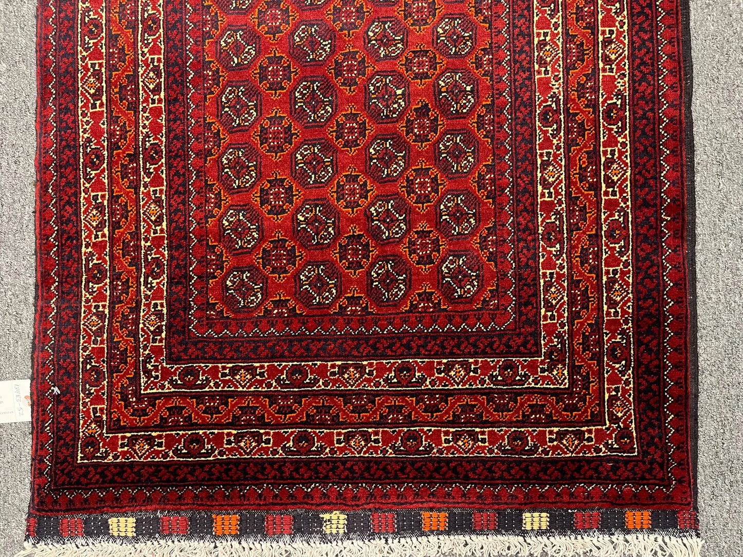 Red Runner 3X9 Tribal Turkmen Handmade Wool Rug # 13483