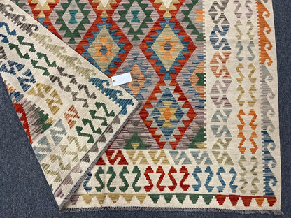 Kilim 6X9 Flatweave Reversible Multicolor Wool Rug # 13553