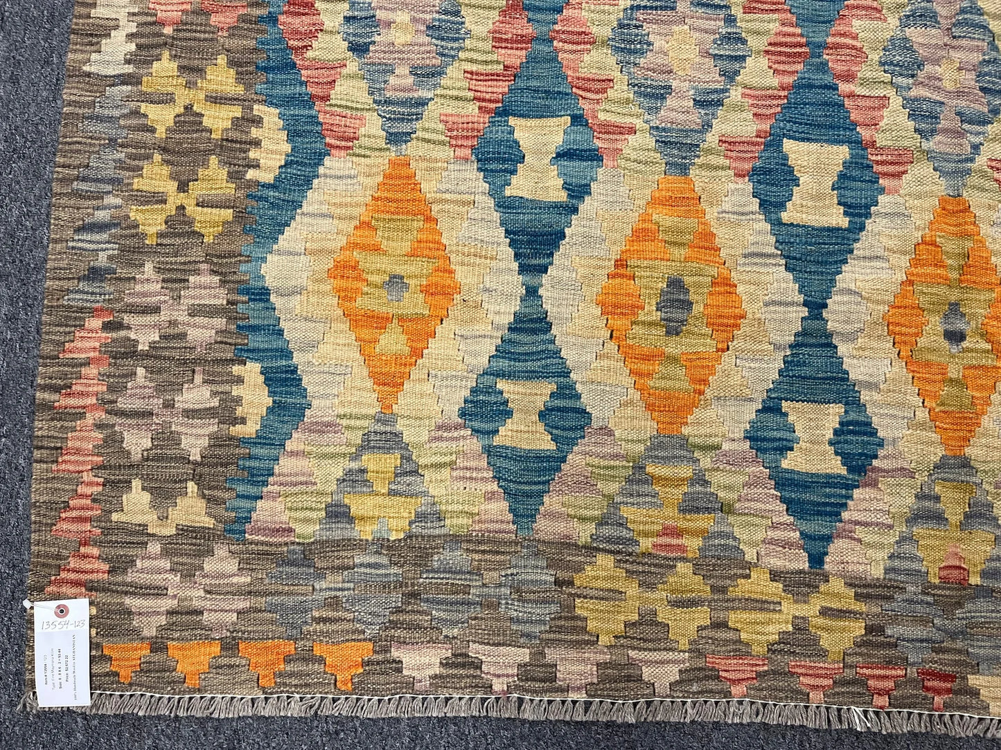 Kilim 6X9 Flatweave Reversible Multicolor Wool Rug # 13554