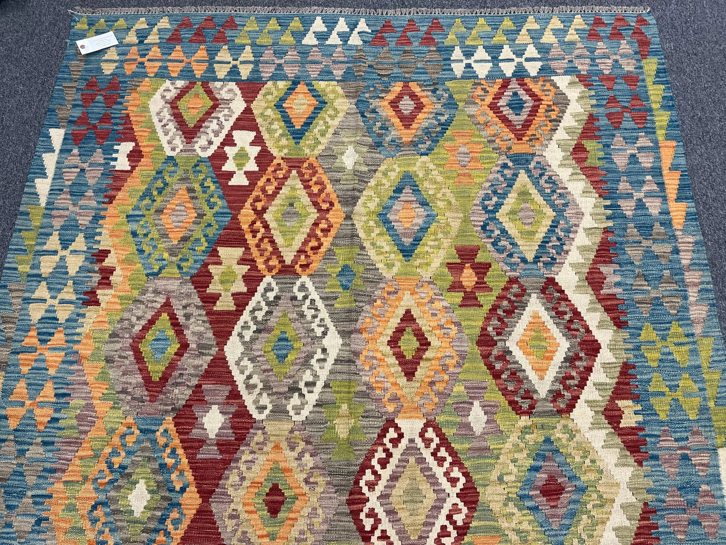 Kilim 6X8 Flatweave Reversible Multicolor Wool Rug # 13560