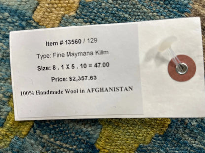 Kilim 6X8 Flatweave Reversible Multicolor Wool Rug # 13560