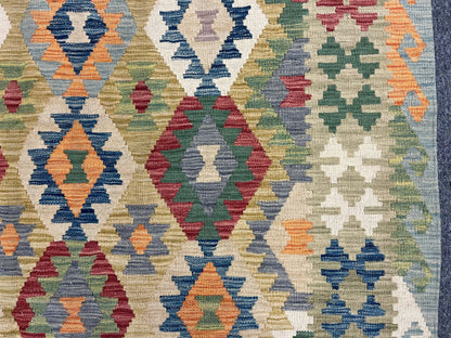 Kilim 6X8 Flatweave Reversible Multicolor Wool Rug # 13562