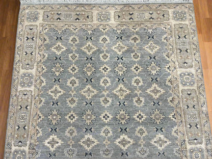 Oushak Ivory/Gray 5X7 Handmade Wool Rug # 11847