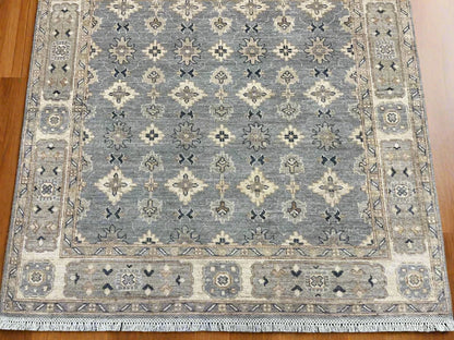 Oushak Ivory/Gray 5X7 Handmade Wool Rug # 11847