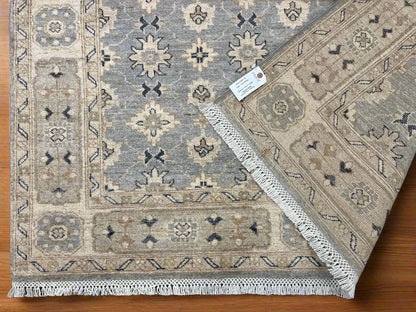 Oushak Ivory/Gray 5X7 Handmade Wool Rug # 11847