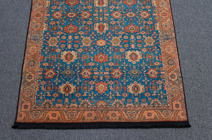 Light Blue Machine Washable Area Rug