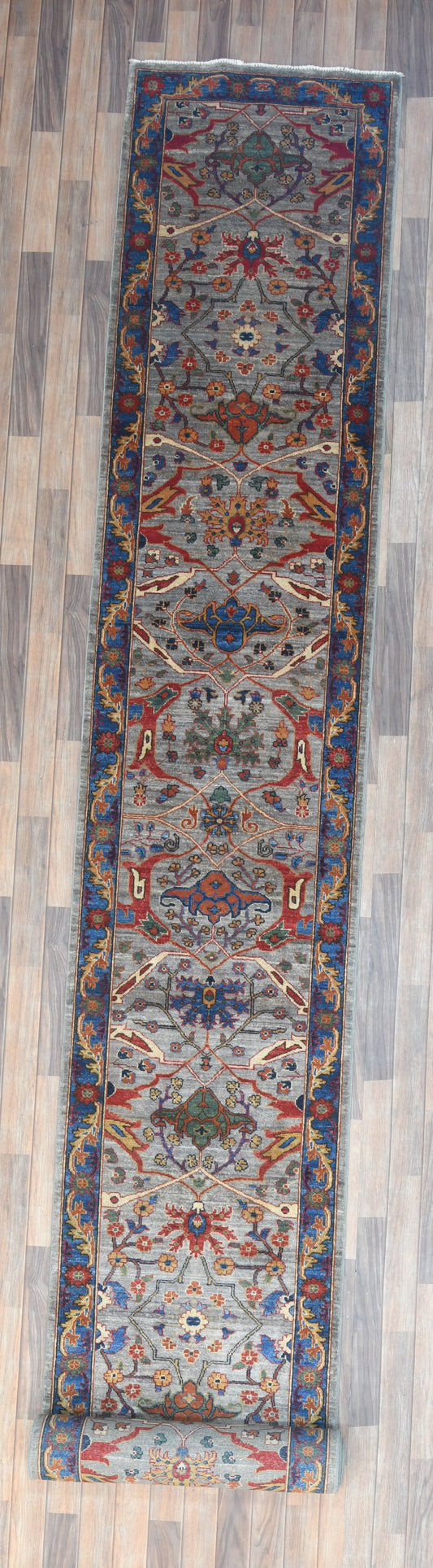 2' 9"X 23' Afghan Bijer Handmade Wool Runner Rug # 14643