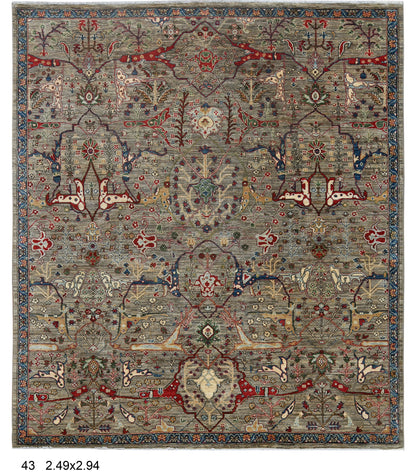 8X10 Gray Bijar Handmade Wool Rug # 14738