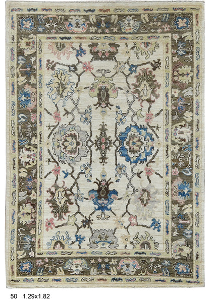 4X6 Oushak Handmade Wool Rug # 14745