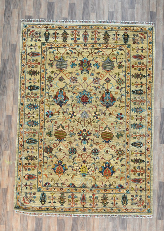 6X9 Afghan Mohal Handmade Wool Rug # 14672