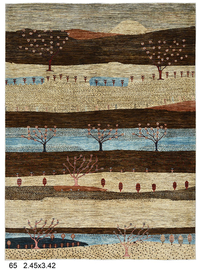 8x11 Gabbeh Loribaft Handmade Wool Tribal Rug | Bedford Rugs # 14426