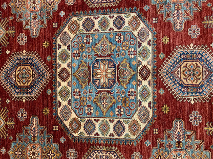 Authentic Super Kazak 9x12 Handmade Wool Rug | Bedford Rugs # 12129