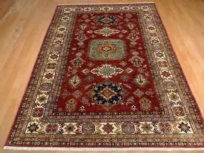 Authentic Super Kazak 9x12 Handmade Wool Rug | Bedford Rug # 12138