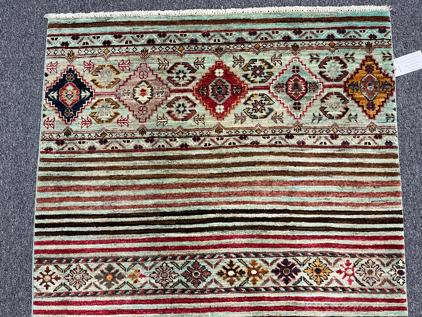 Multicolor Khorjin 3X5 Handmade Wool Rug # 14530
