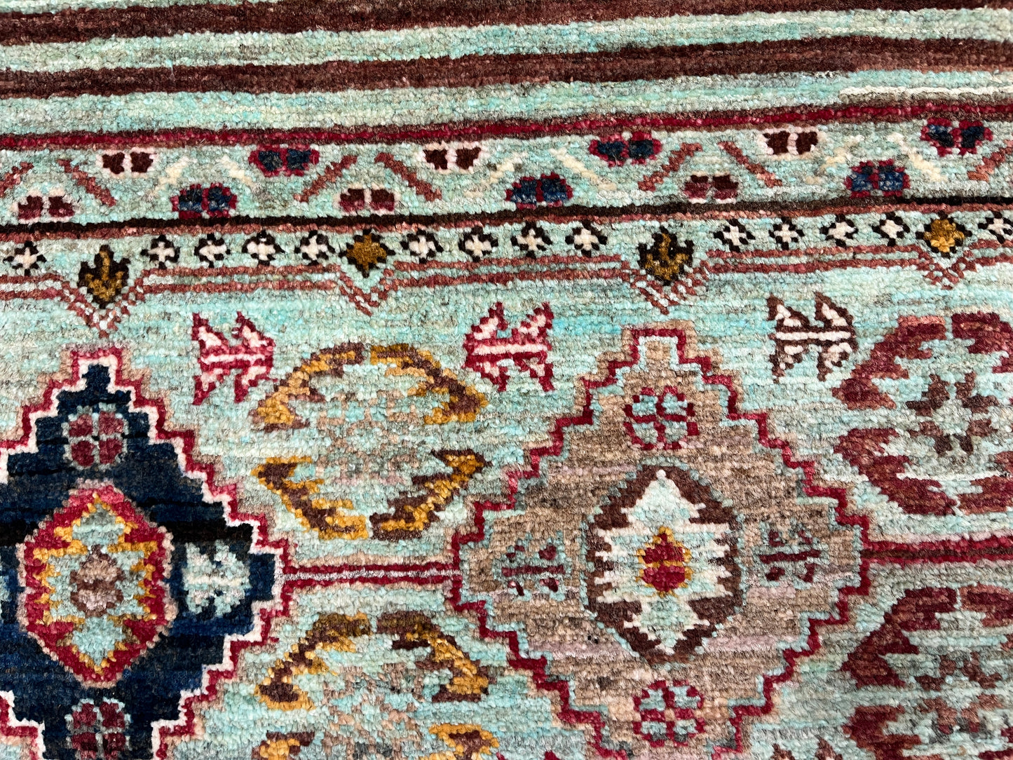 Multicolor Khorjin 3X5 Handmade Wool Rug # 14530