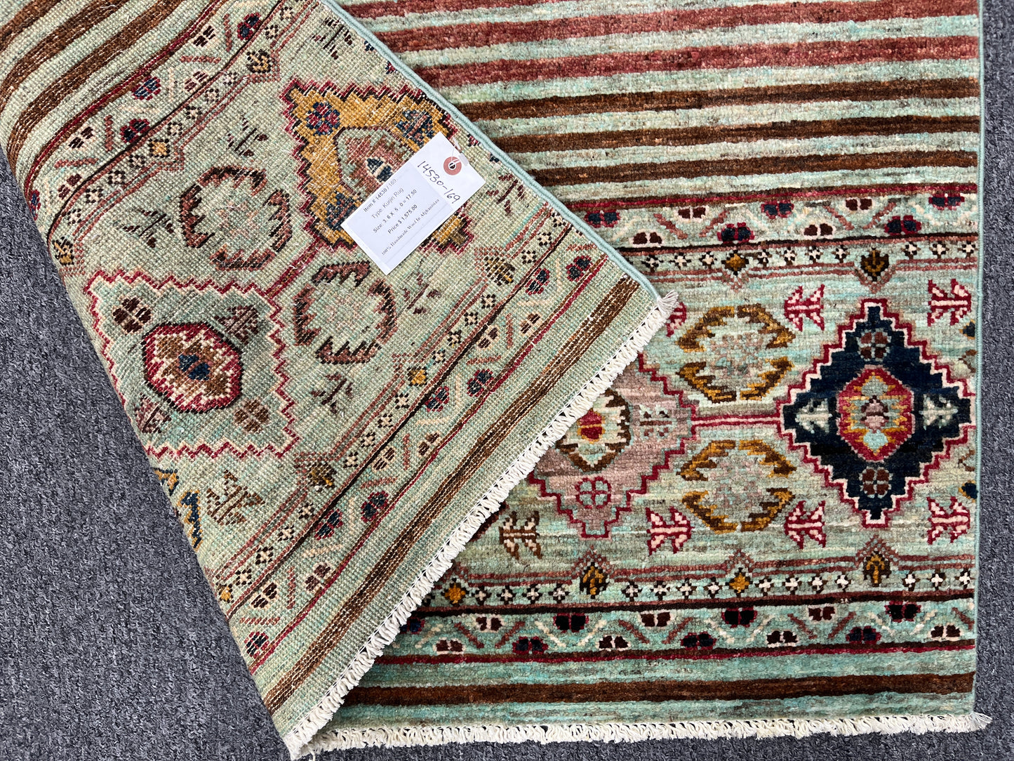 Multicolor Khorjin 3X5 Handmade Wool Rug # 14530