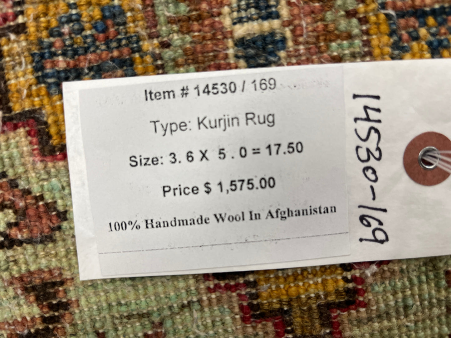 Multicolor Khorjin 3X5 Handmade Wool Rug # 14530