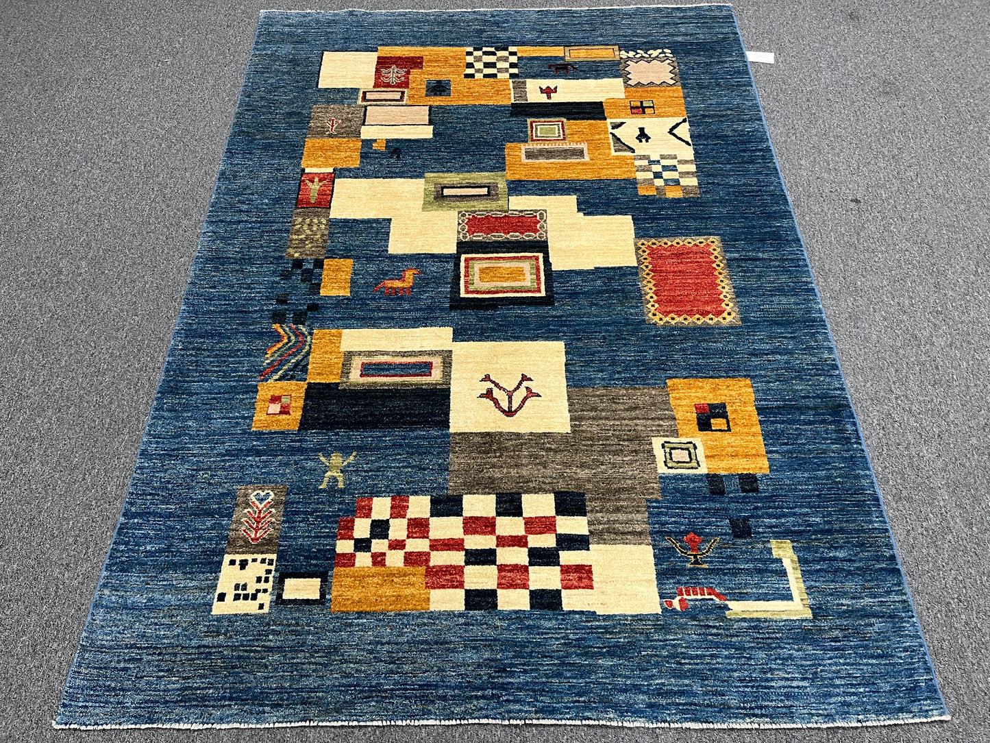 6X8 Gabbeh Loribaft Handmade Wool Tribal Rug # 14411