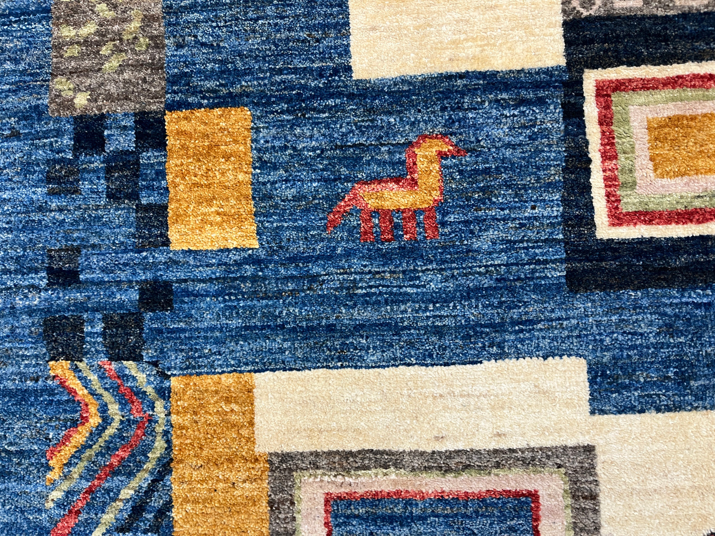 6X8 Gabbeh Loribaft Handmade Wool Tribal Rug # 14411