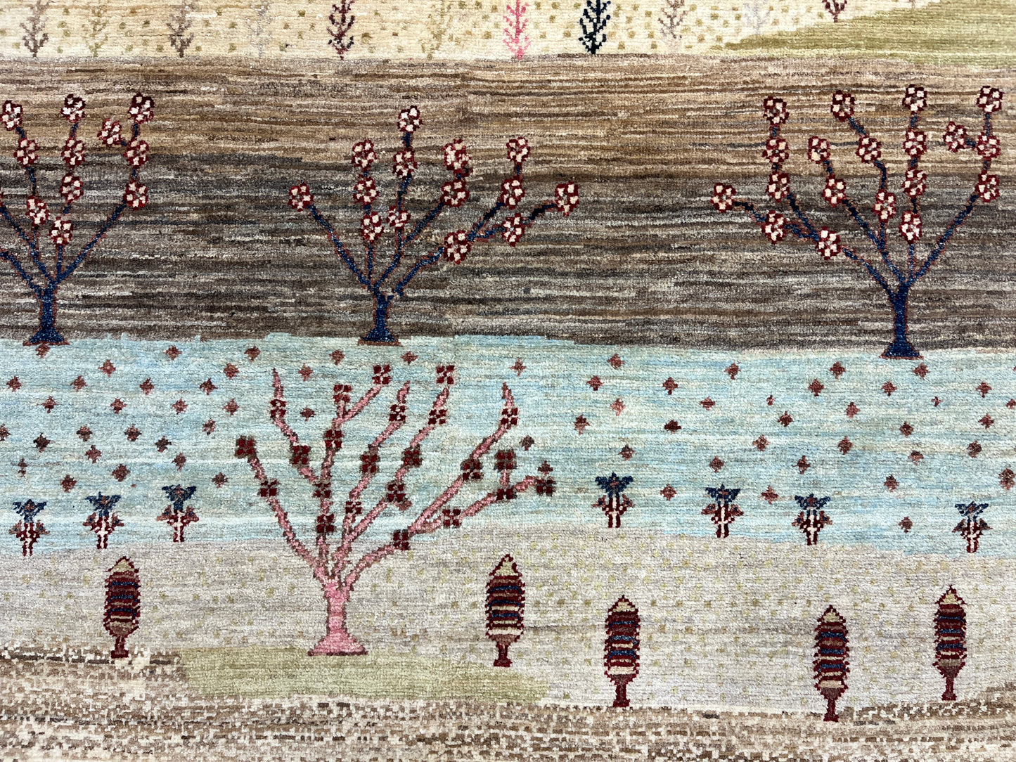 4X6 Gabbeh Loribaft Handmade Wool Tribal Rug # 14397