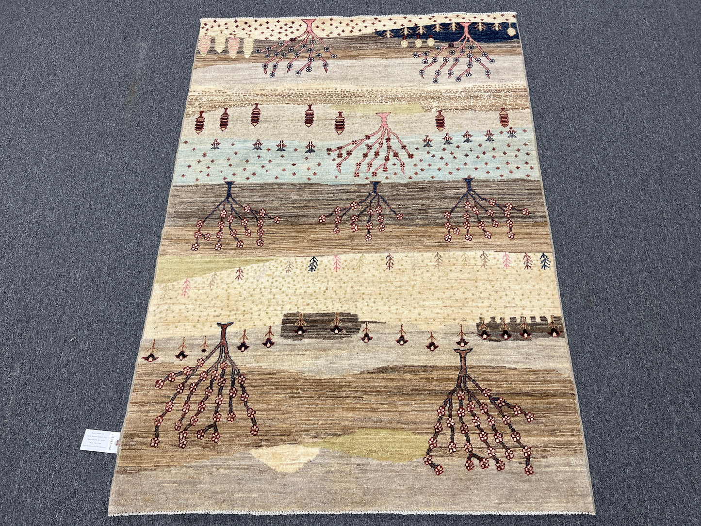 4X6 Gabbeh Loribaft Handmade Wool Tribal Rug # 14397