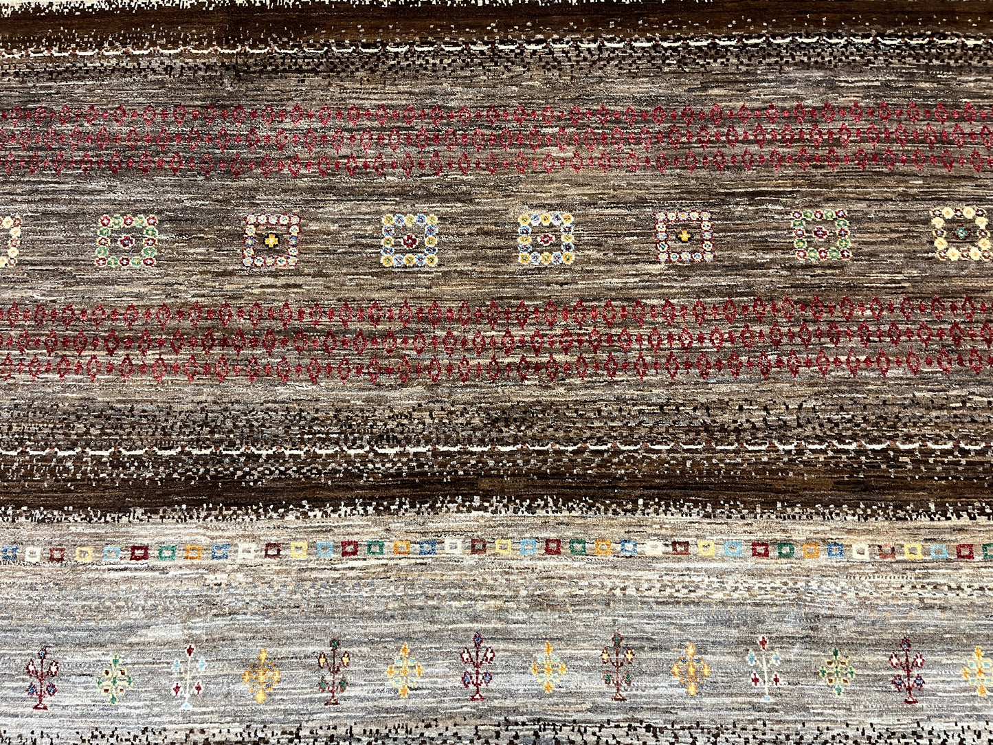 7X10 Gabbeh Loribaft Handmade Wool Tribal Rug # 14431