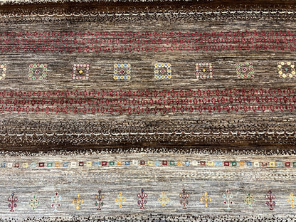 7X10 Gabbeh Loribaft Handmade Wool Tribal Rug # 14431